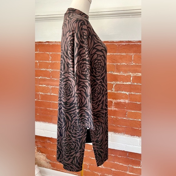 Masai Copenhagen Gretha Tunic Coffee Bean Brown Black Floral Modern Eco Friendly - Picture 5 of 17